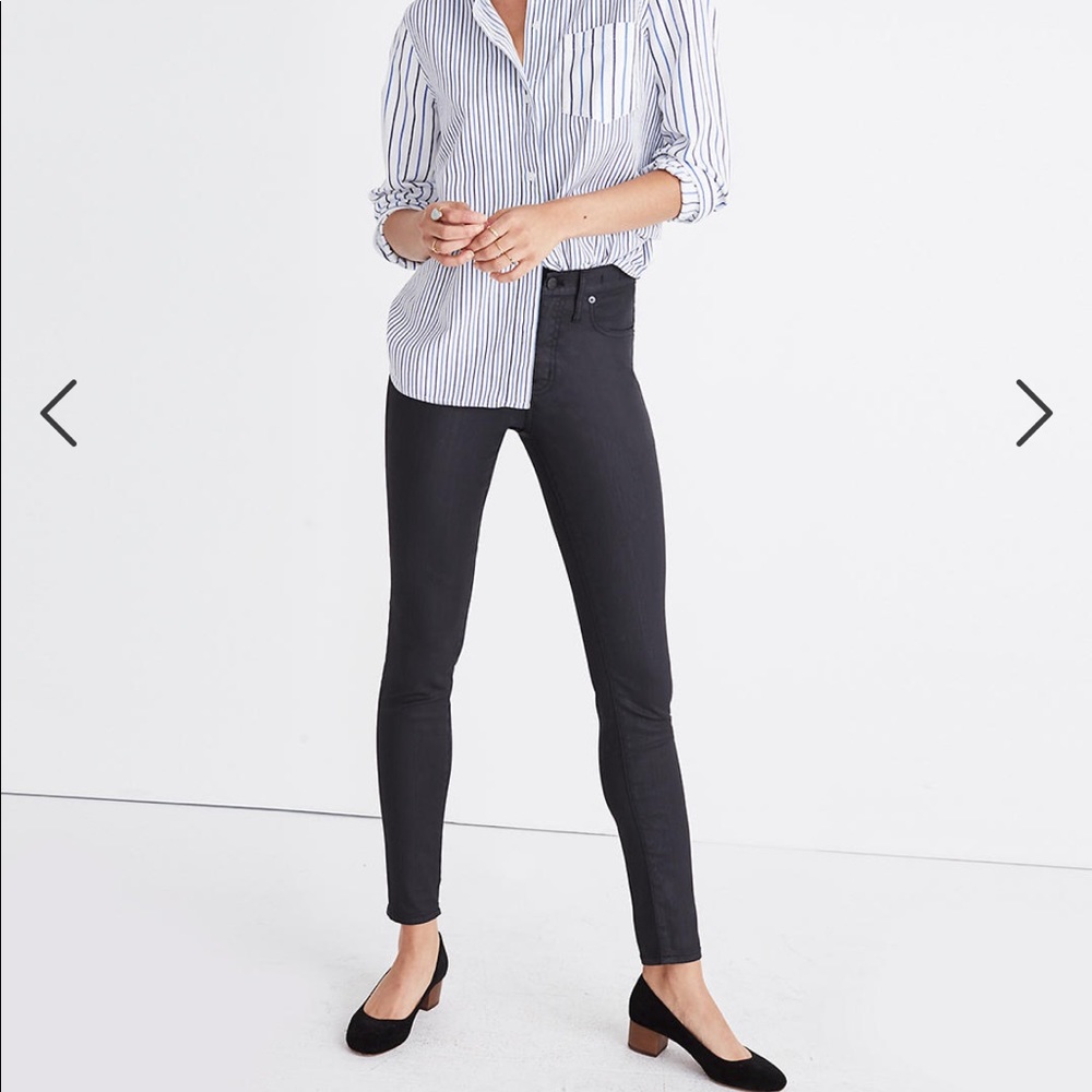 Madewell coated “faux leather” jeans